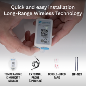 Temperature and Humidity Monitoring for Commercial Refrigerators and Freezers - NIST Certifiable with 0.1C Accuracy - Automate Compliance Logs and Protect Inventory - No Subscription Required