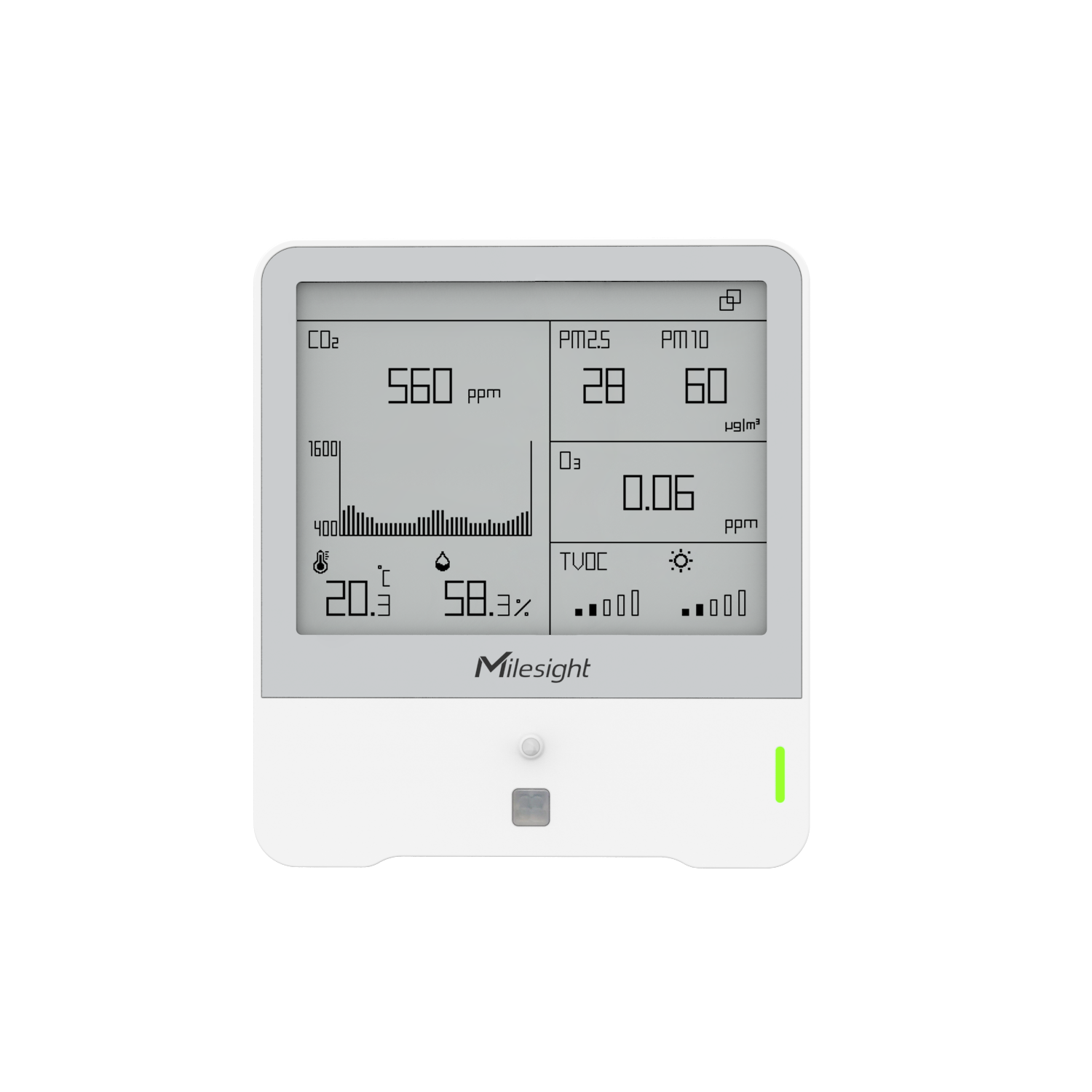 Milesight AM319 Indoor Ambience Monitoring Sensor with O3 Monitoring
